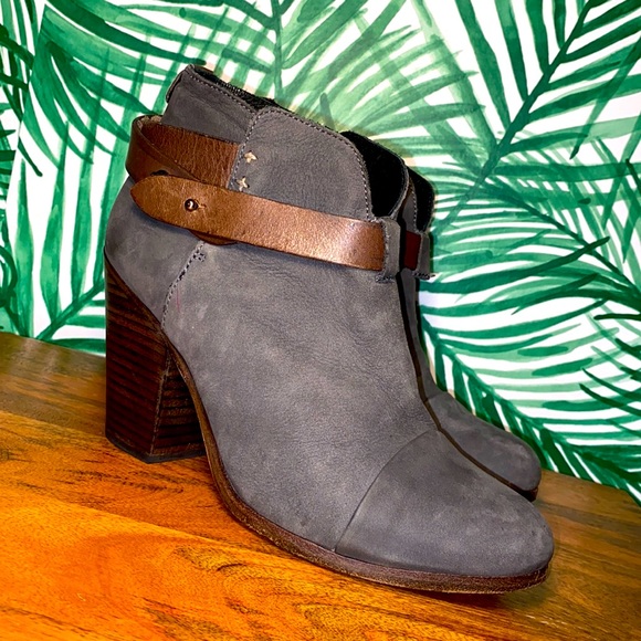 rag & bone Shoes - Rag & Bone Gray Suede Leather Ankle Boots Women’s 37.5-7.5